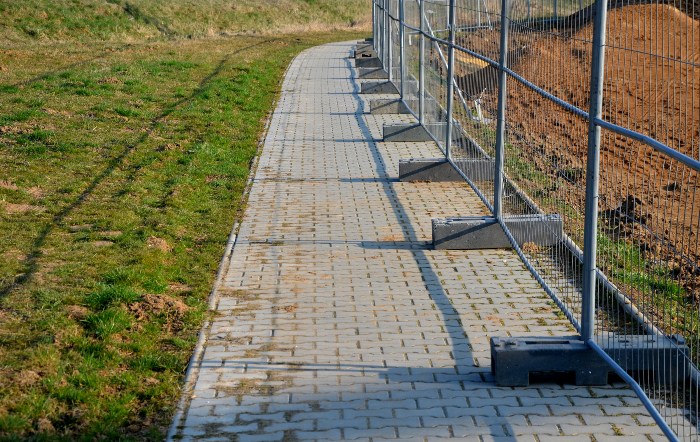 Temporary fencing used at an outdoor event in Rancho Cordova, CA